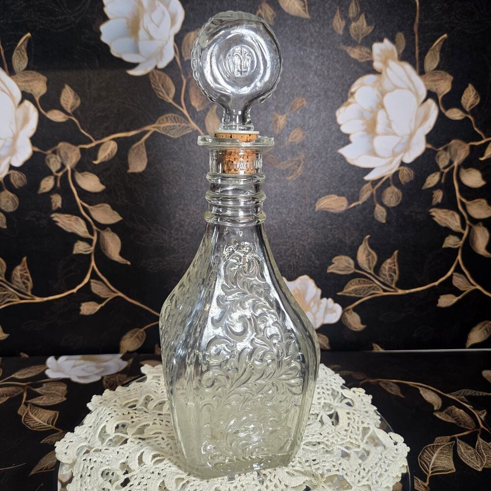 Vintage Dubouchett Glass Whiskey Decanter
